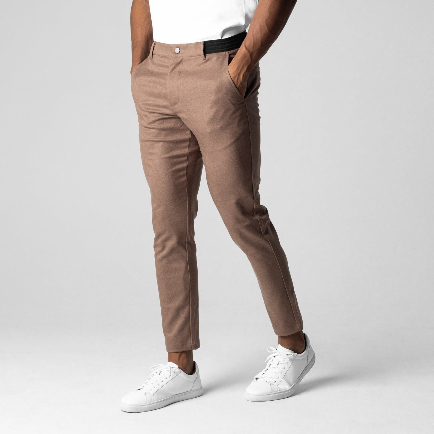 Comfortable Solid Color Pants Elegant Slim Fit