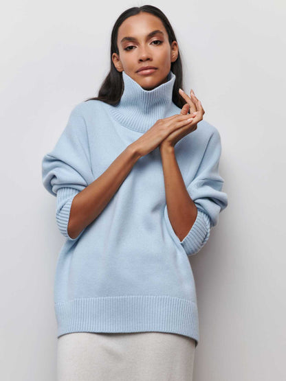 Winter Turtleneck Sweater Top Women's Clothing