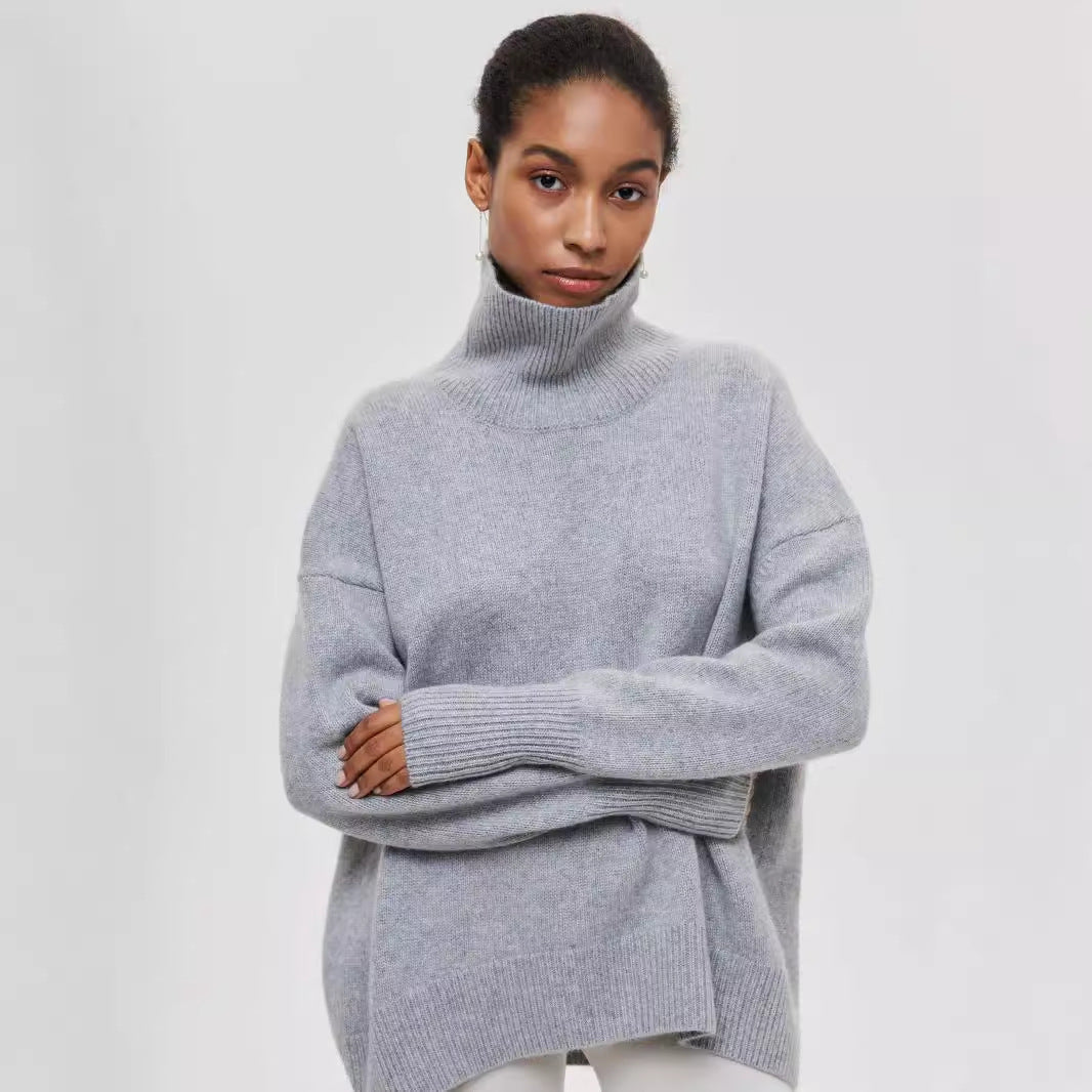 Winter Turtleneck Sweater Top Women's Clothing