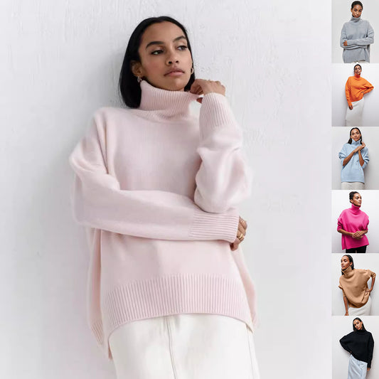 Winter Turtleneck Sweater Top Women's Clothing