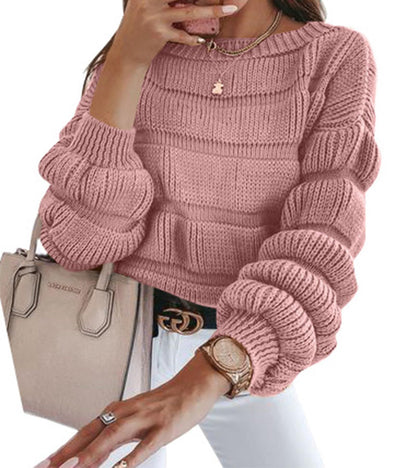Women's Casual Round Neck Sweater