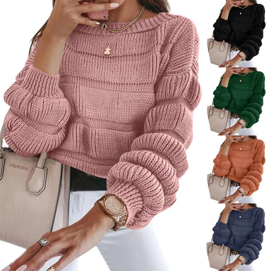 Women's Casual Round Neck Sweater