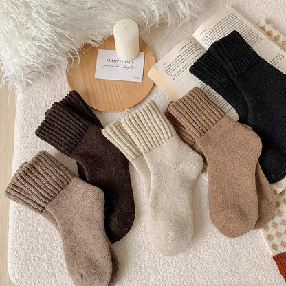 Ins Knitted Socks Winter Warm Thickened