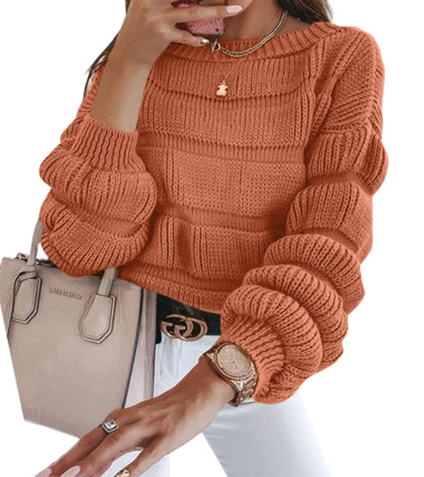 Women's Casual Round Neck Sweater