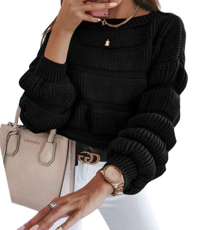 Women's Casual Round Neck Sweater
