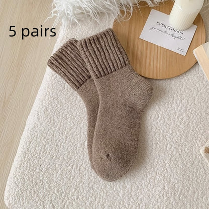 Ins Knitted Socks Winter Warm Thickened
