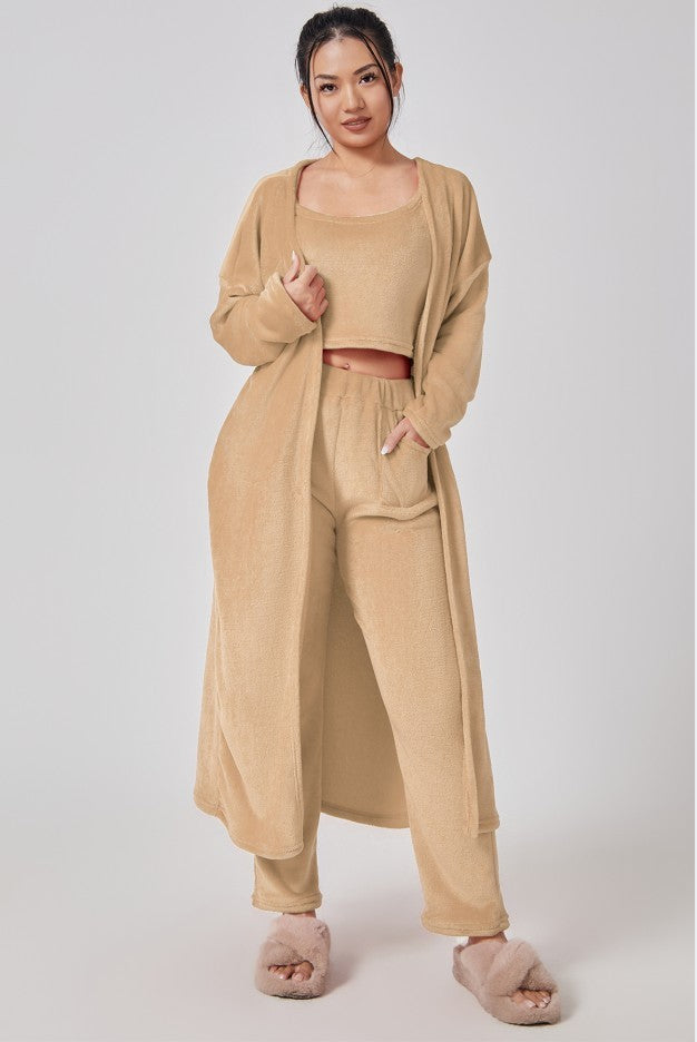 Cozy Pajama Set Women Winter Dress