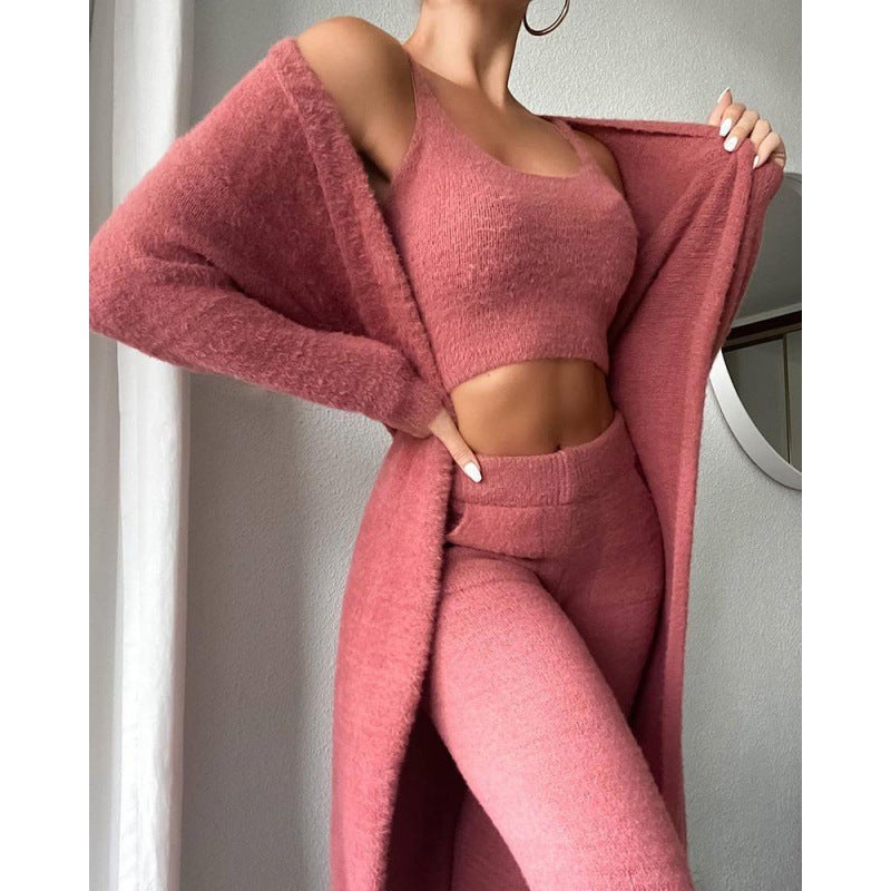 Cozy Pajama Set Women Winter Dress