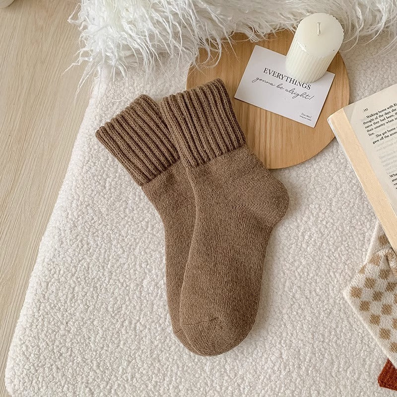Ins Knitted Socks Winter Warm Thickened